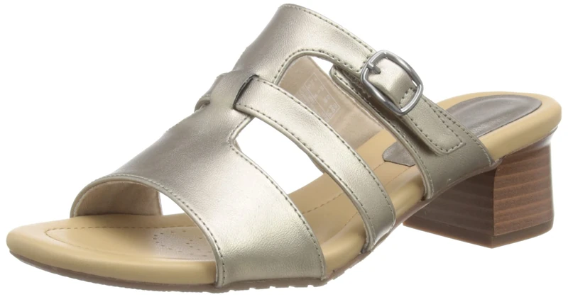 Clarks Women's April Cove Flat Sandals, metallic bronze, 4.5 UK