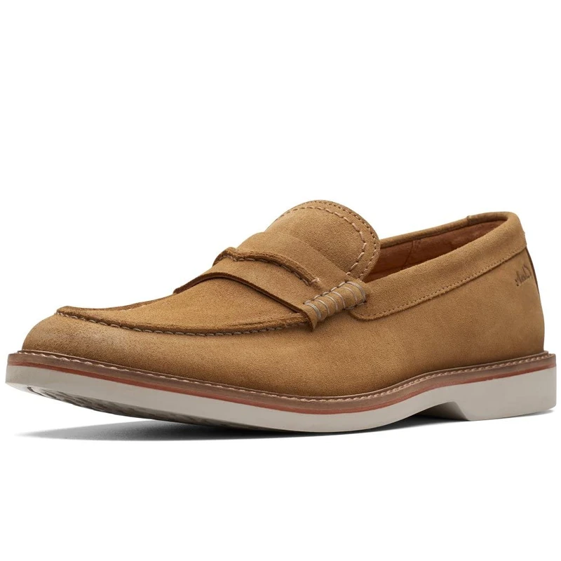 Clarks Men's Atticus Lt Slip Flat Slipper, Dark Sand Suede, 10.5 UK