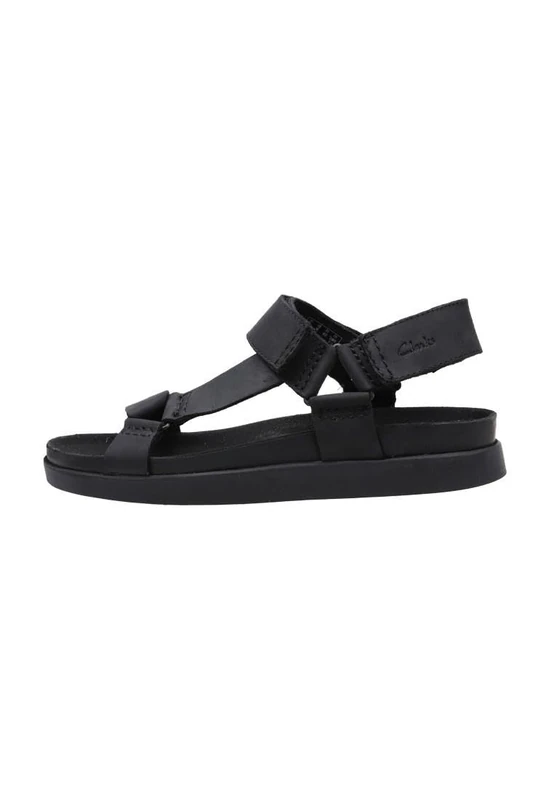 Clarks Men's Sunder Range Sandal, Black (Black Leather), 12 UK