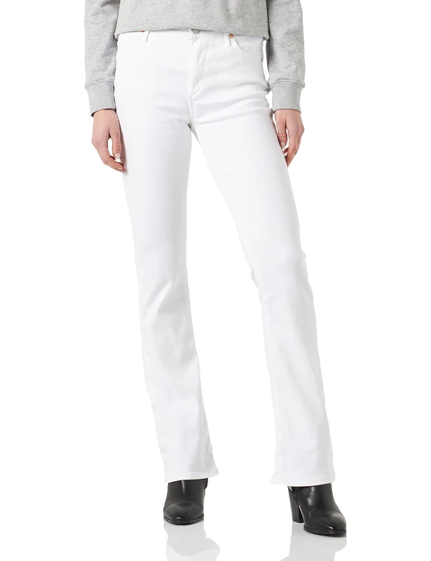 True Religion Women's Becca Jeans, White, 30W DE - Image 1