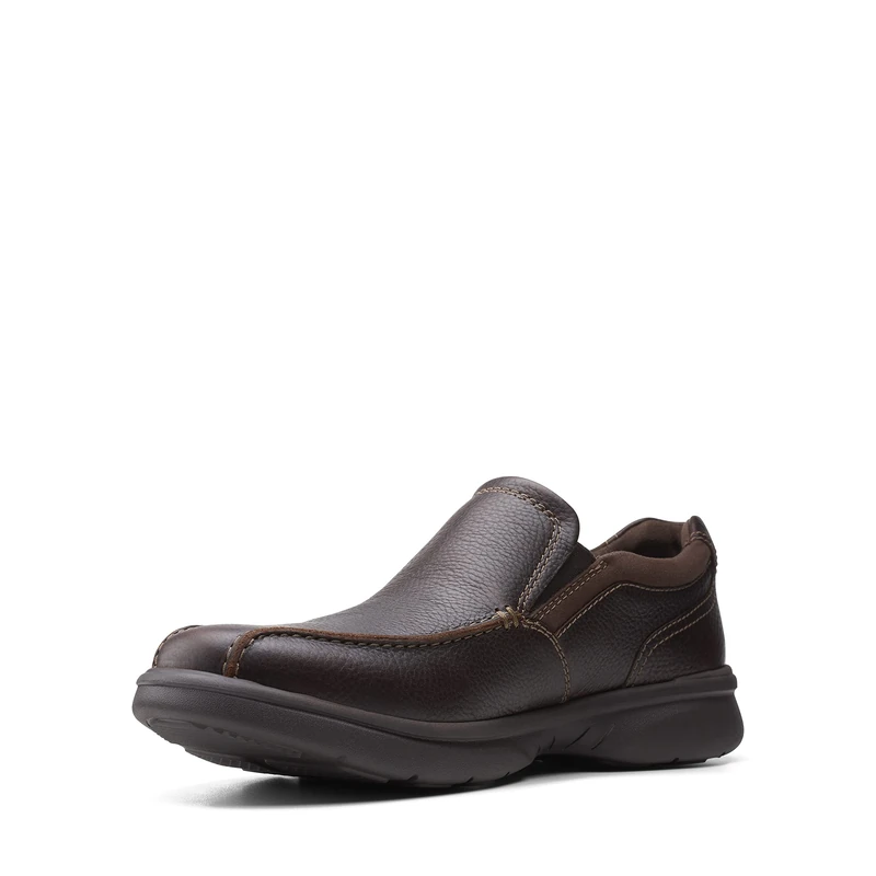 Clarks Mens Bradley Step Loafer, Brown Tumb, 9 UK Wide