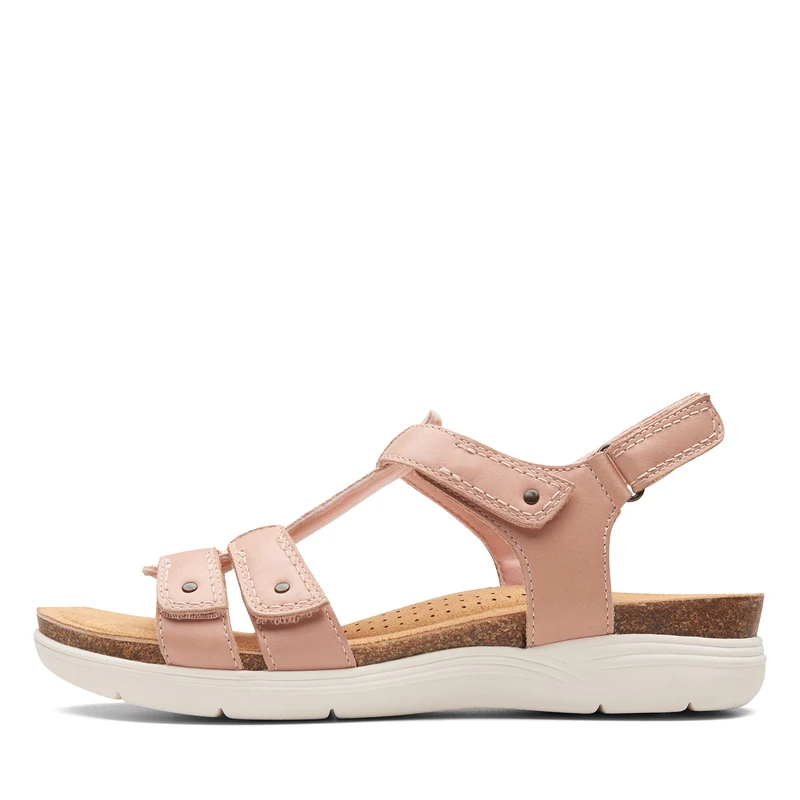 Clarks Women's April Cove Sports Sandal, Blush Leather, 3 UK