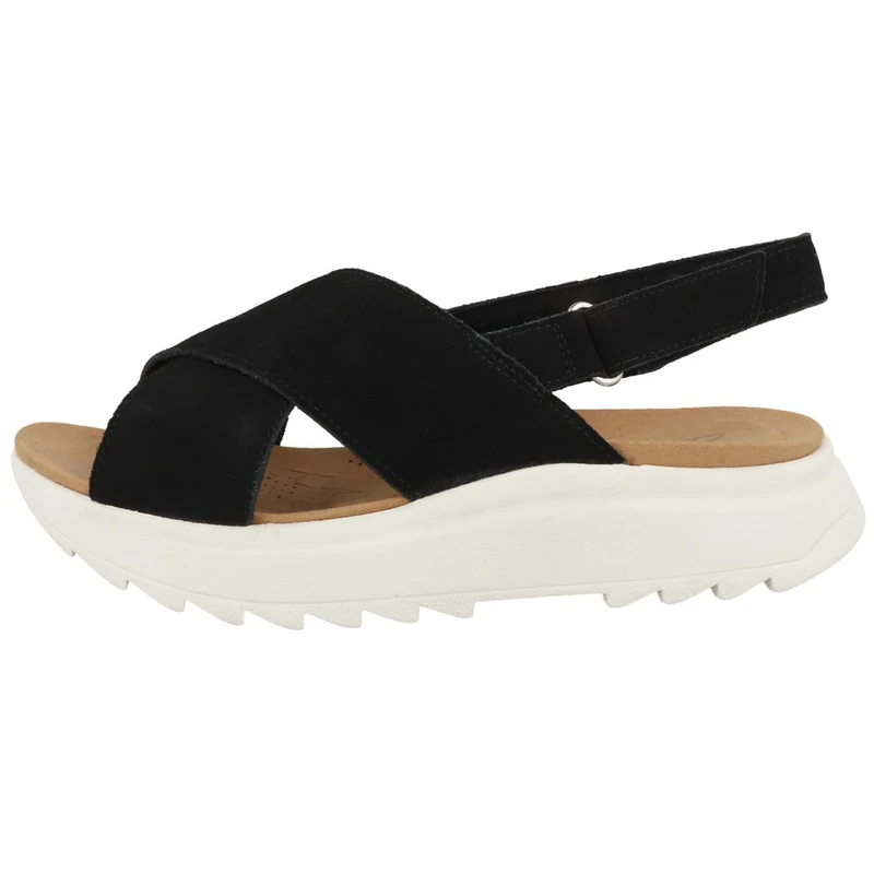 Clarks Women's Dashlite Wish Sandal, Black SDE, 3 UK