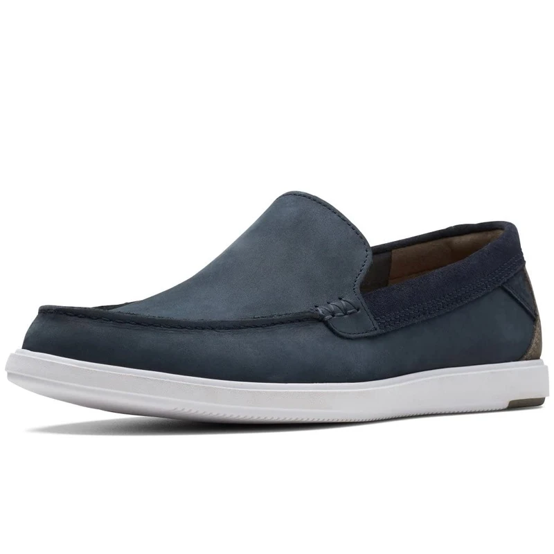 Clarks Men's bratton Loafer, Navy Nubuck, 10.5 UK