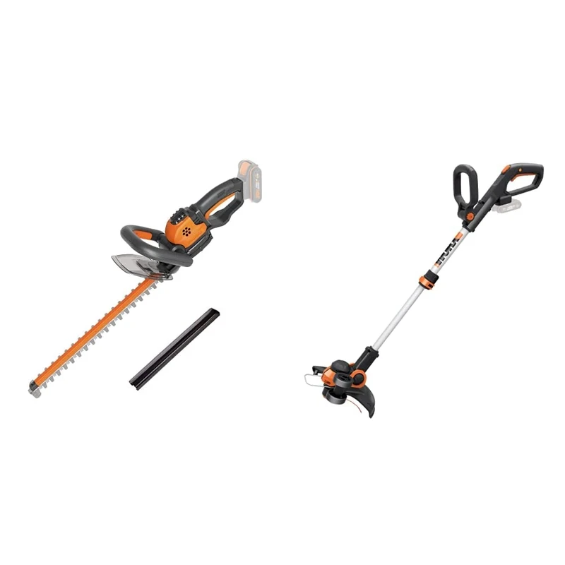 WORX WG261E.9 18V (20V MAX) Cordless 46cm Hedge Trimmer-Bare Unit & WG163E.9 GT3 Command Feed Cordless Grass Trimmer 30cm 18V - BODY ONLY