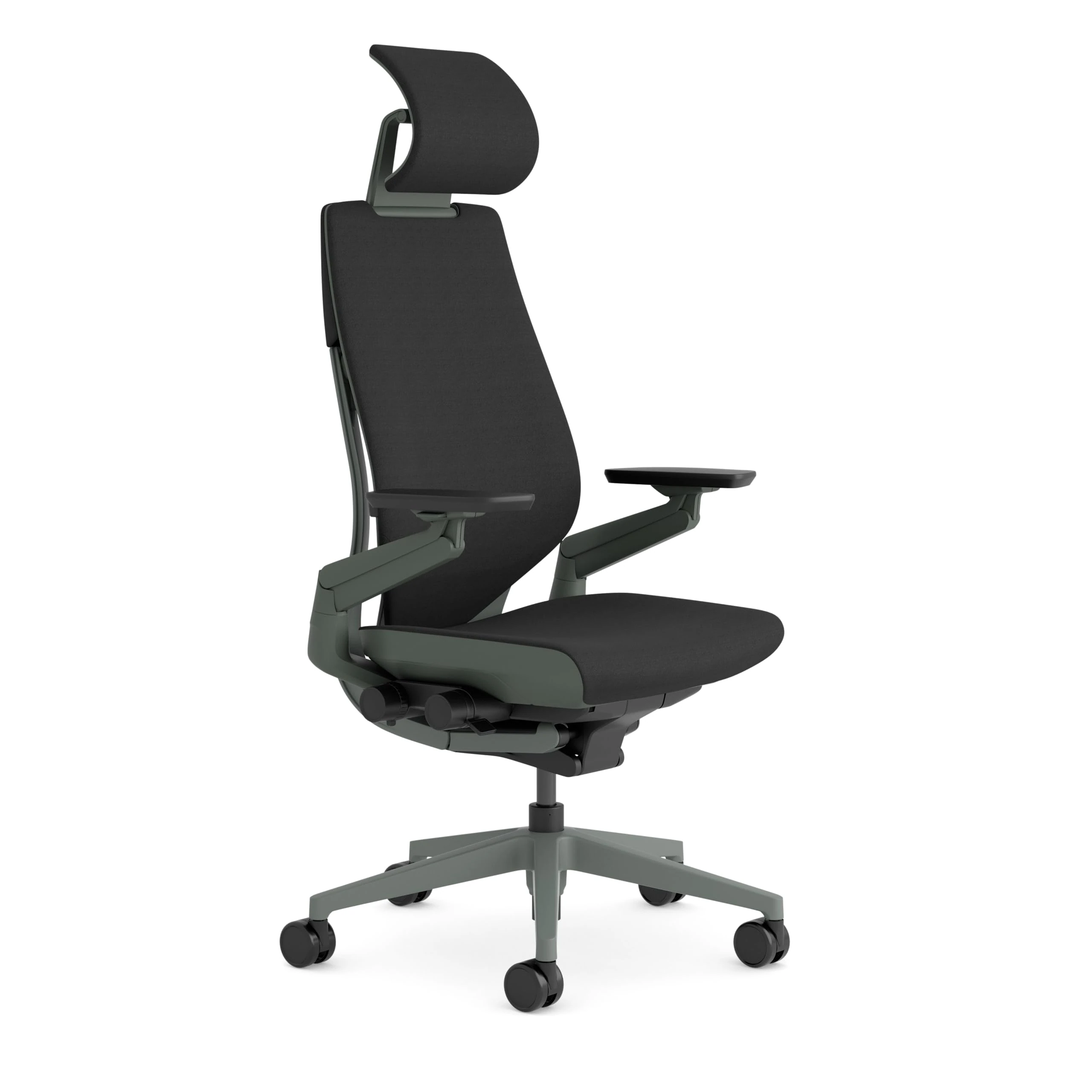 Steelcase Gesture Ergonomic Office Chair With 360° Armrests, 3D Live Back Lumbar Support, Adjustable Headrest Black, 66 x 62.5 x 107