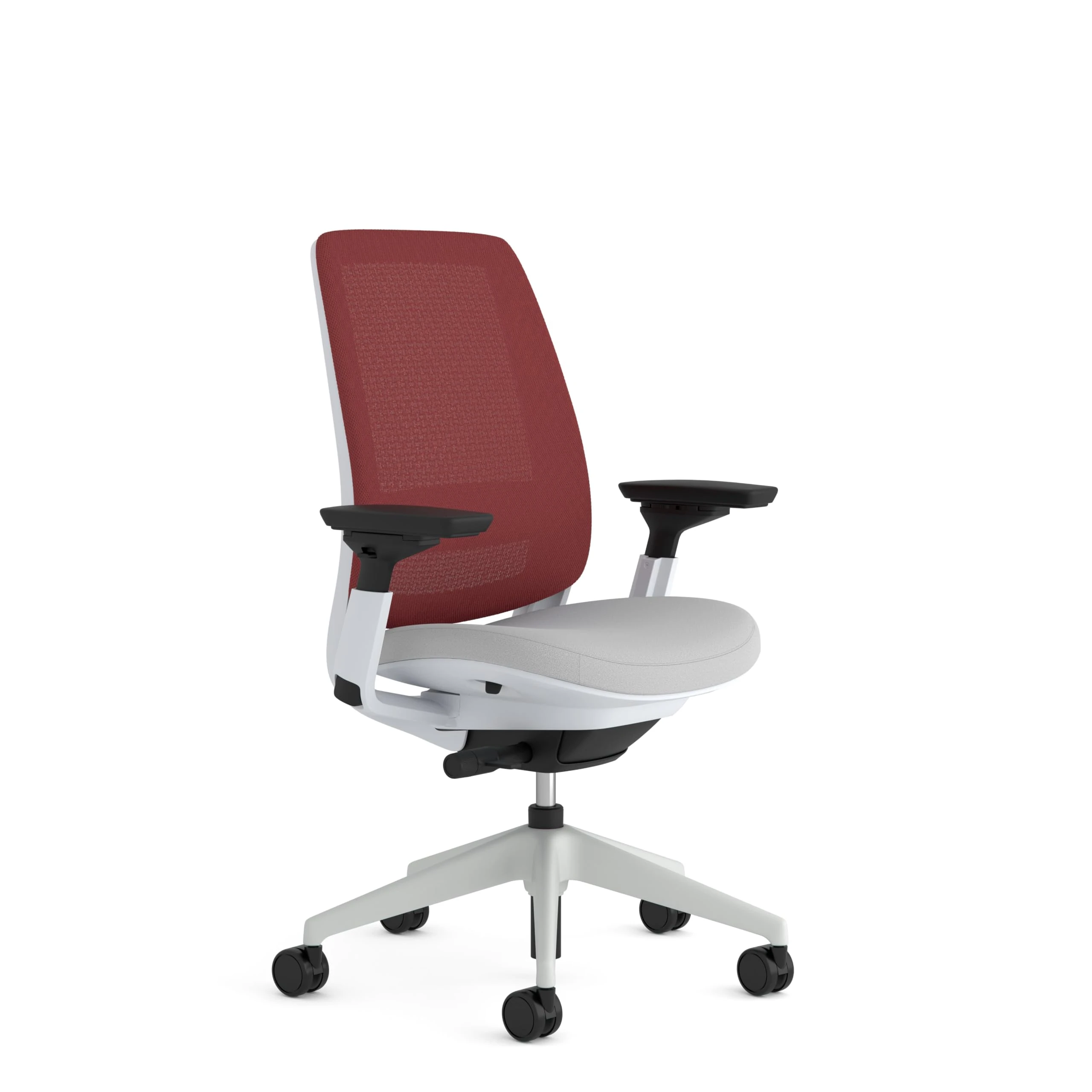 Steelcase Series 2 Ergonomic Office Chair With LiveBack Lumbar Support And 4D Armests Scarlet/Grey