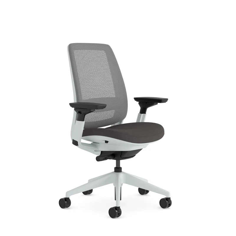 Steelcase Series 2 Ergonomic Office Chair With LiveBack Lumbar Support And 4D Armests Nickel/Anthracite; Made in Europe