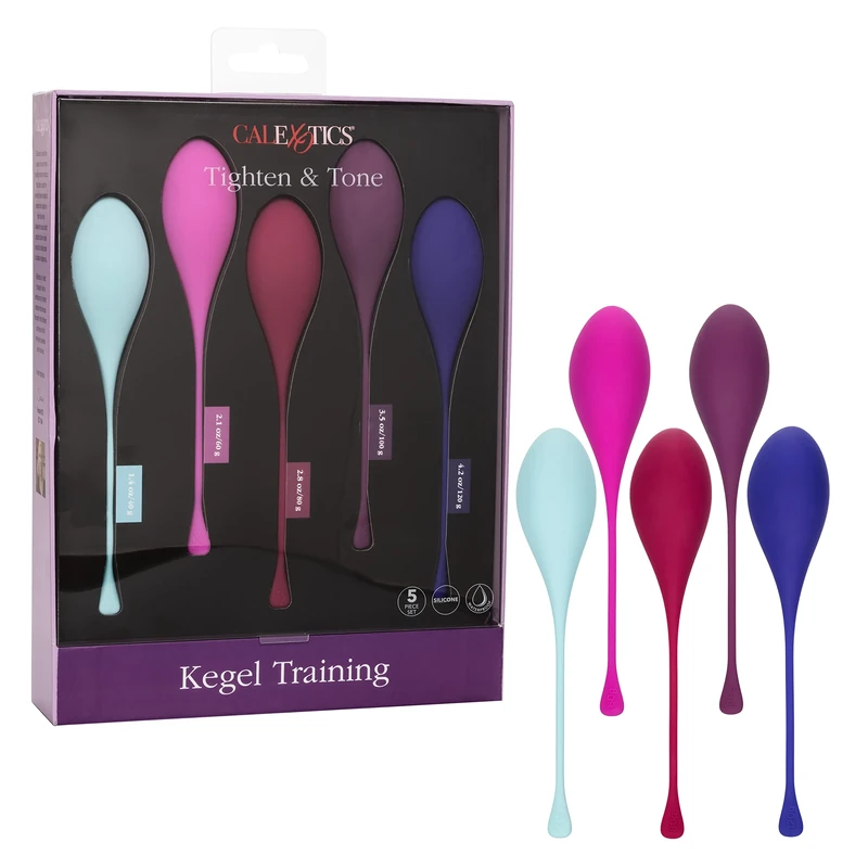 CalExotics Kegel Balls for Women Exercise Tightening Training Pelvic Floor Muscle Trainer Exerciser 5-Piece Set - SE-1280-50-3