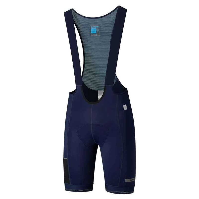 SHIMANO Evolve Bib Shorts, Adults Unisex, Multicolor (Multicolor), One Size Blue