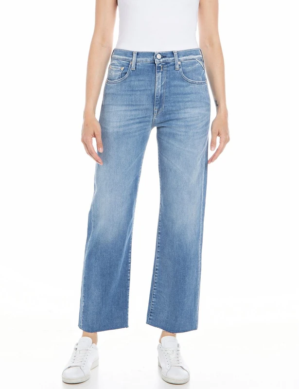 REPLAY Damen Jeans Reyne Straight-Fit, Medium Blue 009-1 (Blau), 25W / 30L - Image 1