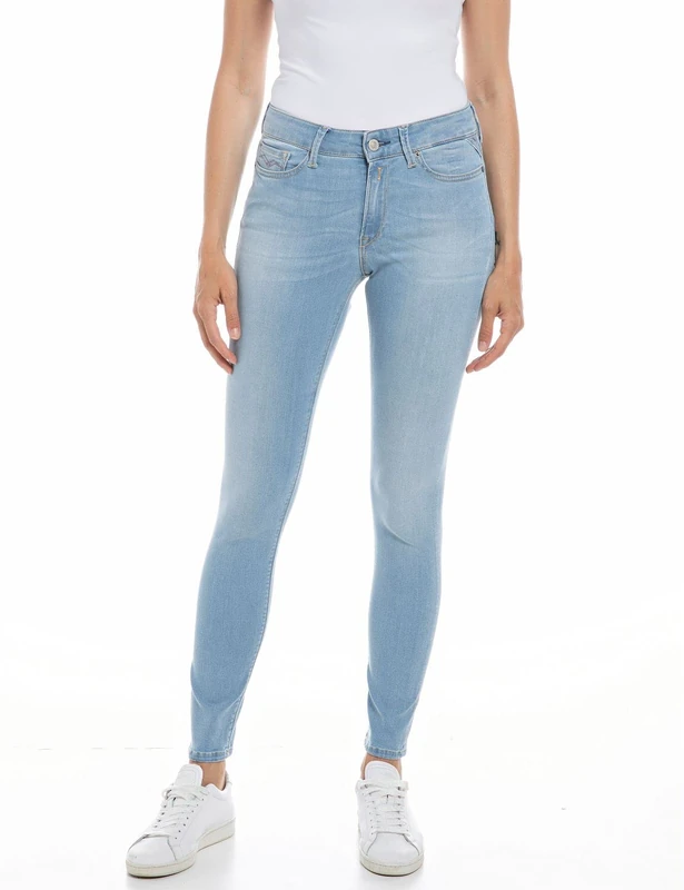 REPLAY Women's WHW689 Luzien 99 Denim Jeans, Light Blue 010, 26W / 32L