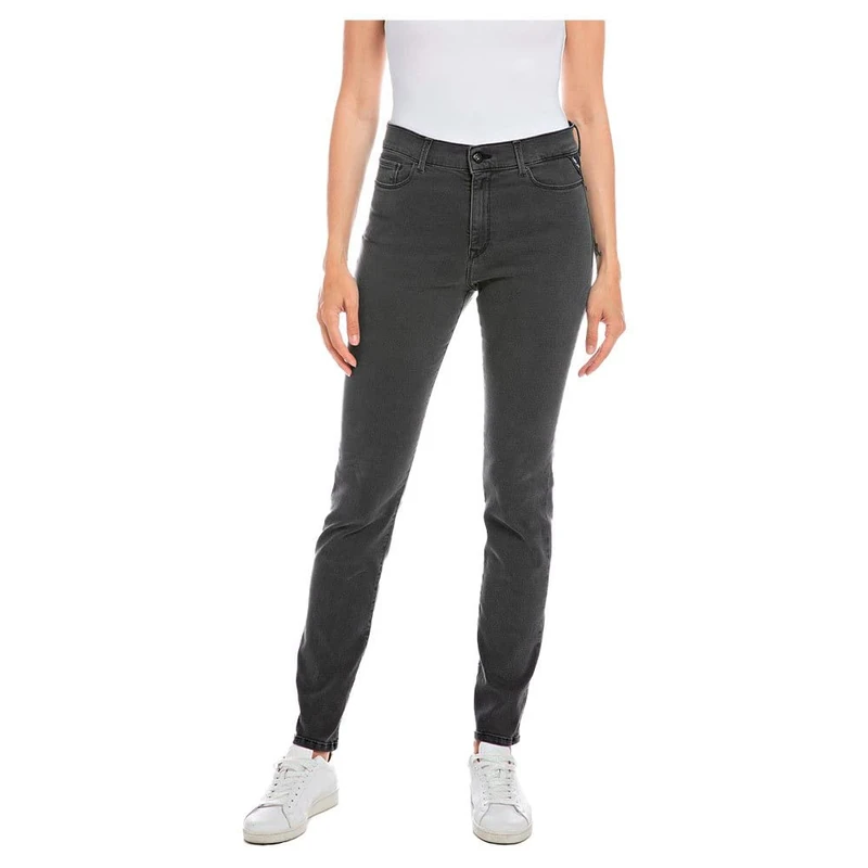 Replay Damen Jeans Mjla Slim-Fit mit Comfort-Stretch, Dark Grey 097 (Grau), 30W / 30L