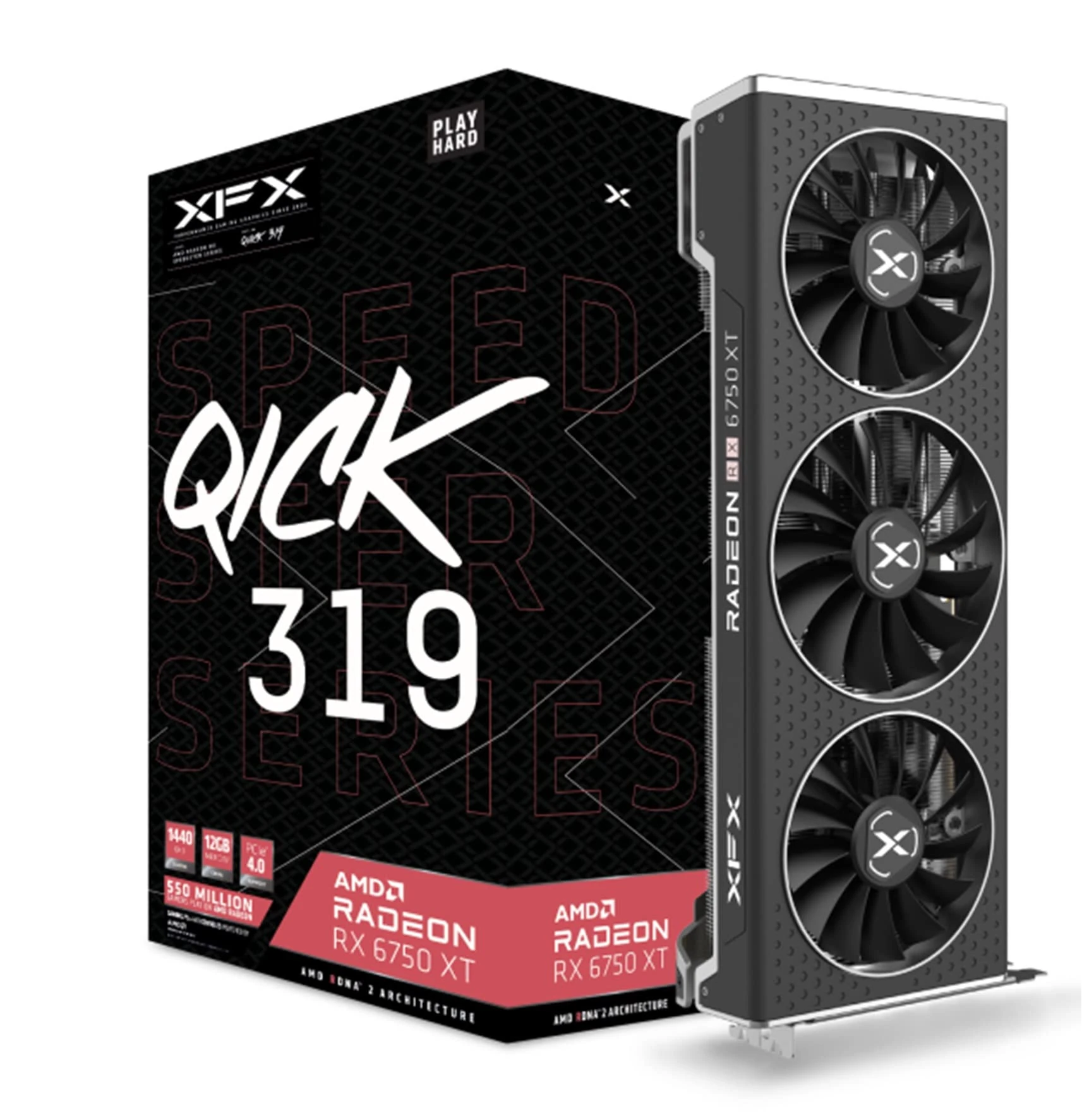 XFX SPEEDSTER QICK 319 AMD Radeon RX 6750 XT 12 Go GDDR6