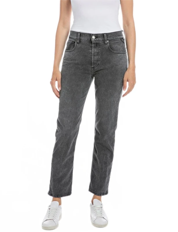REPLAY Women's WB461 Maijke Straight Recycled 360 Jeans, Medium Grey 096, 29W / 28L