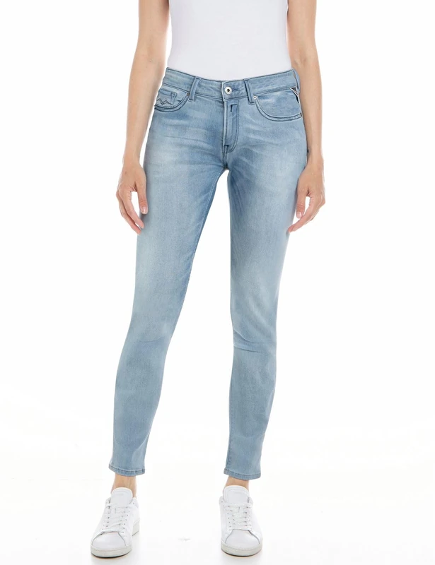 REPLAY Damen Jeans Luzien Skinny-Fit mit Power Stretch, Light Blue 010 (Blau), 24W / 32L