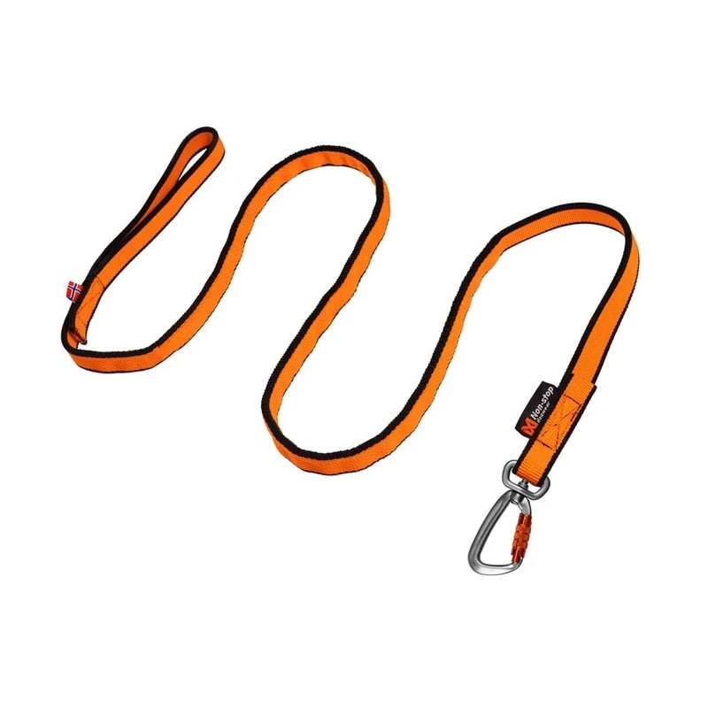Non-Stop Dogwear Bungee Leash, Black/Orange - 2.0m/23mm