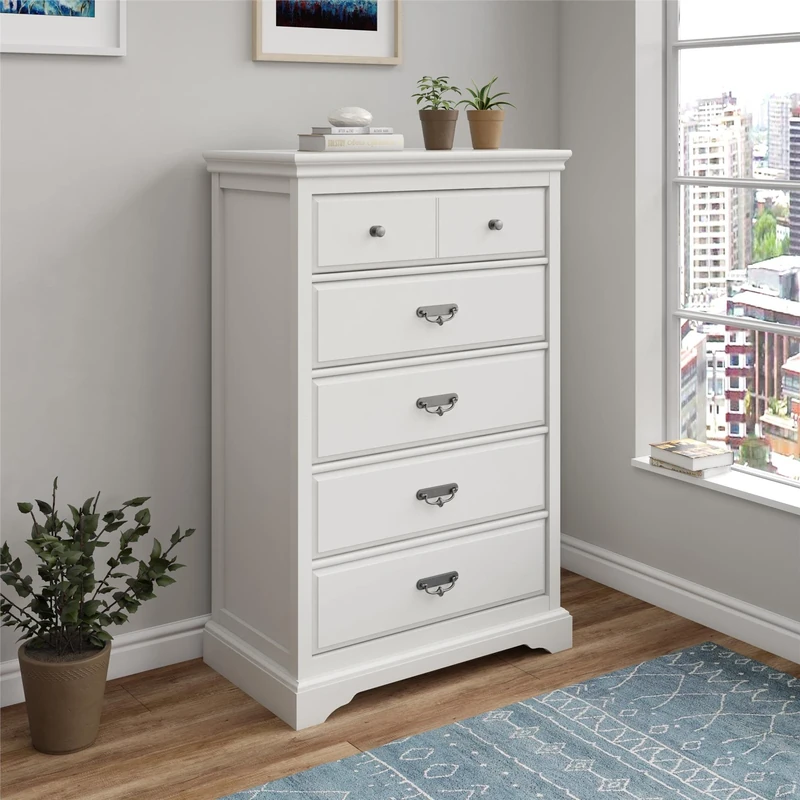 Ameriwood Home Bristol 5 Drawer Dresser Black