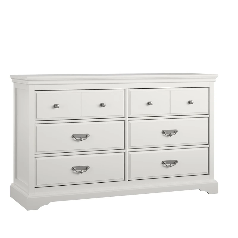 Ameriwood Home Bristol 6 Drawer Dresser White