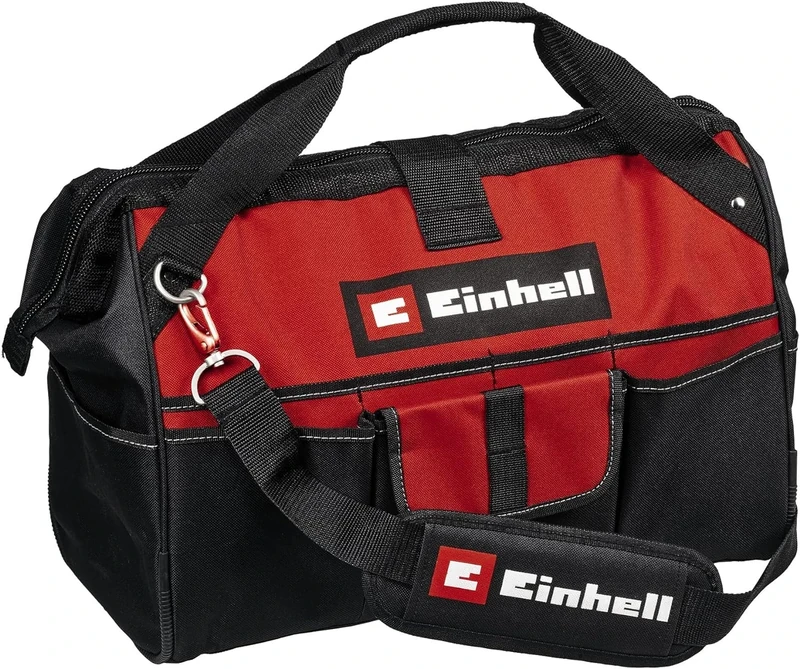 Einhell Tool Bag 45/29 - Carry Case For Tools & Accessories, Durable With Reinforced Base, Carrying Strap, Carrying Handle, Various Pockets And Compartments - Power Tool Storage