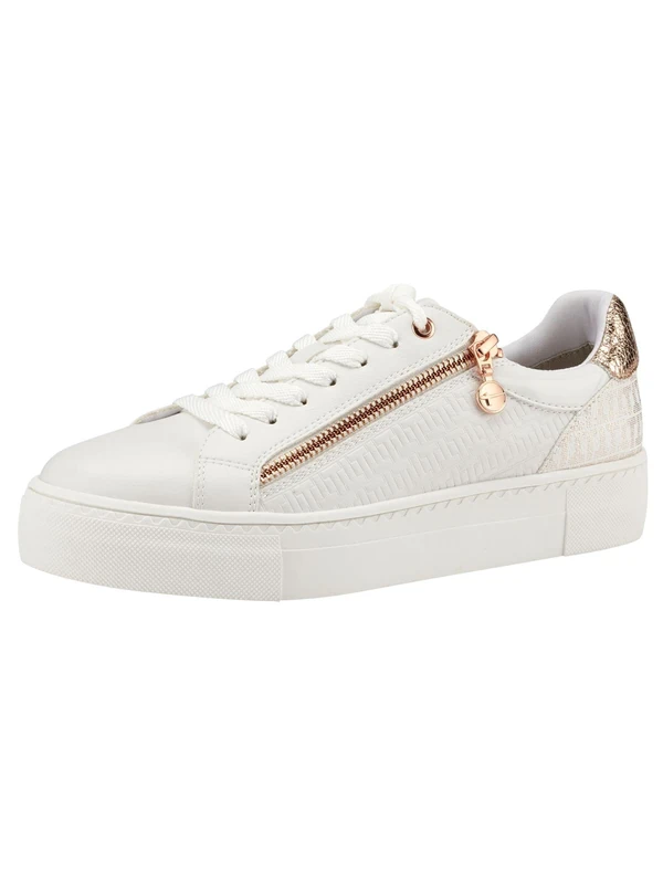 Tamaris 1-1-23313-20 Women's Trainers Low, White Rose Gold C, 3.5 UK