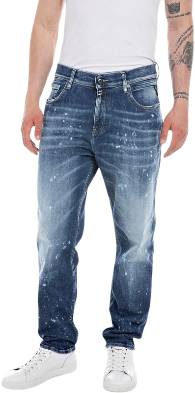 REPLAY Adult M1030 Sandot Jeans, Medium Blue 009, 28W / 30L - Image 1
