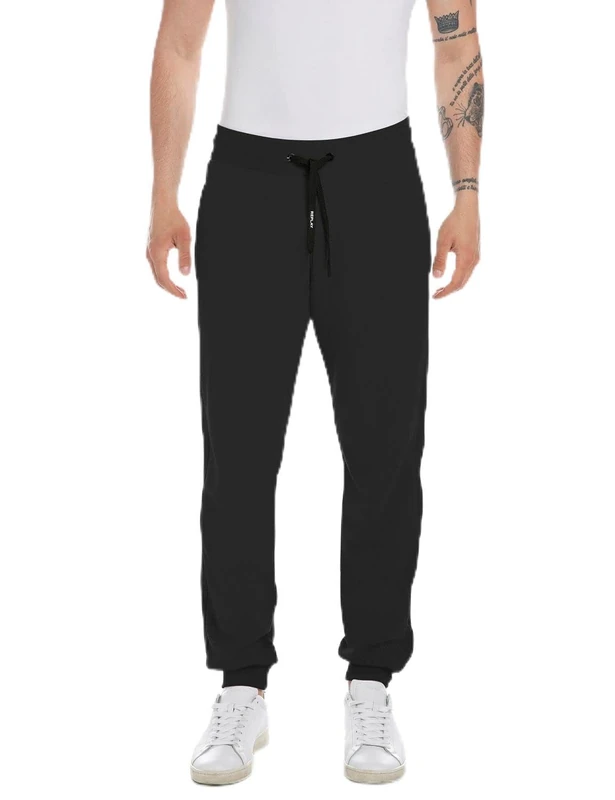 REPLAY Men's Jogging Pants with Drawstring, Black 098 (Black), L