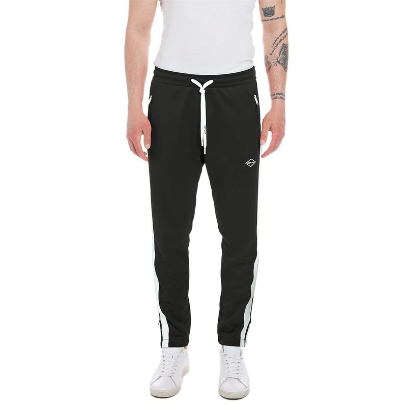 REPLAY Men's M9743F Tech Fleece Slacks, Black 098, XS