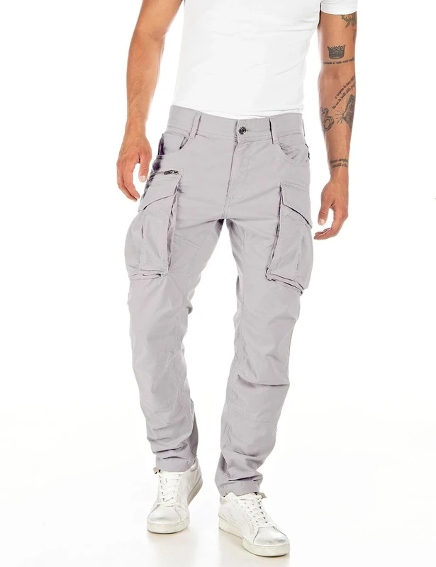 REPLAY Men's M9873A Joe Comfort Cotton Twill Pants, Grey 878, 28W / 32L