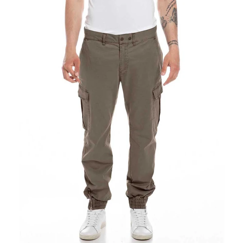 REPLAY Men's M9922 Essential Pants, Dark Mud 121, 29W / 32L