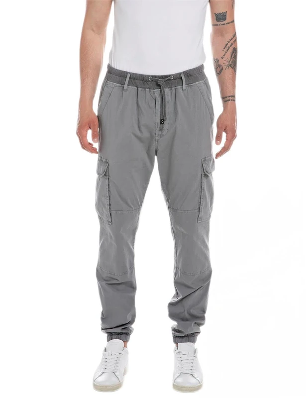 REPLAY Men's M9924 Essential Pants, Steel Grey 319, 28W