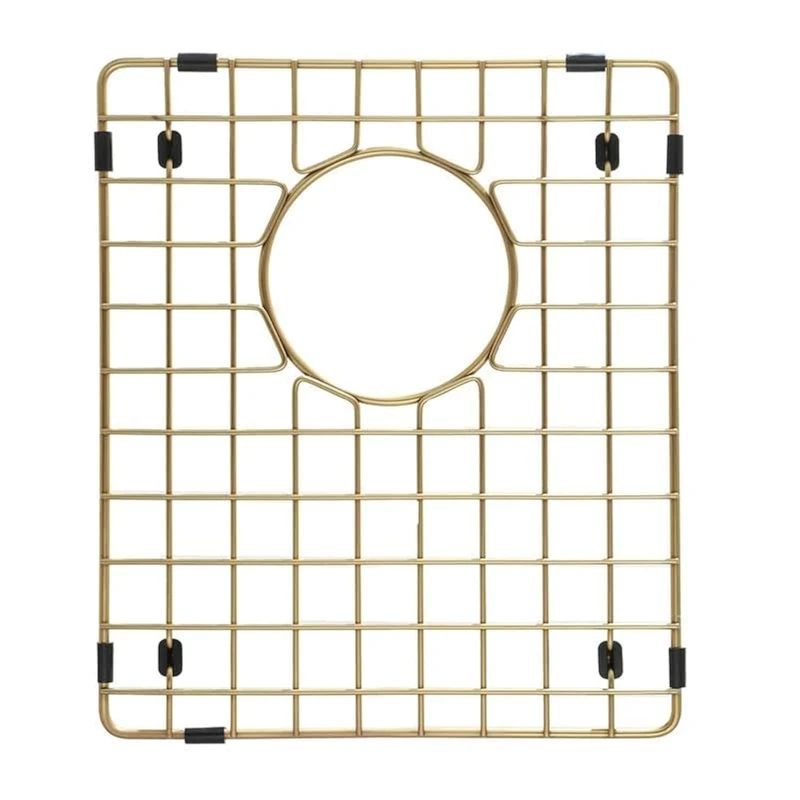 Starstar Sinks Protector Matte Gold 304 Stainless Steel Kitchen Sink Bottom Grid, Rack (14 L x 16 W)