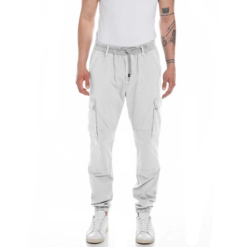 REPLAY Men's M9924 Pants, 001 White, 31W