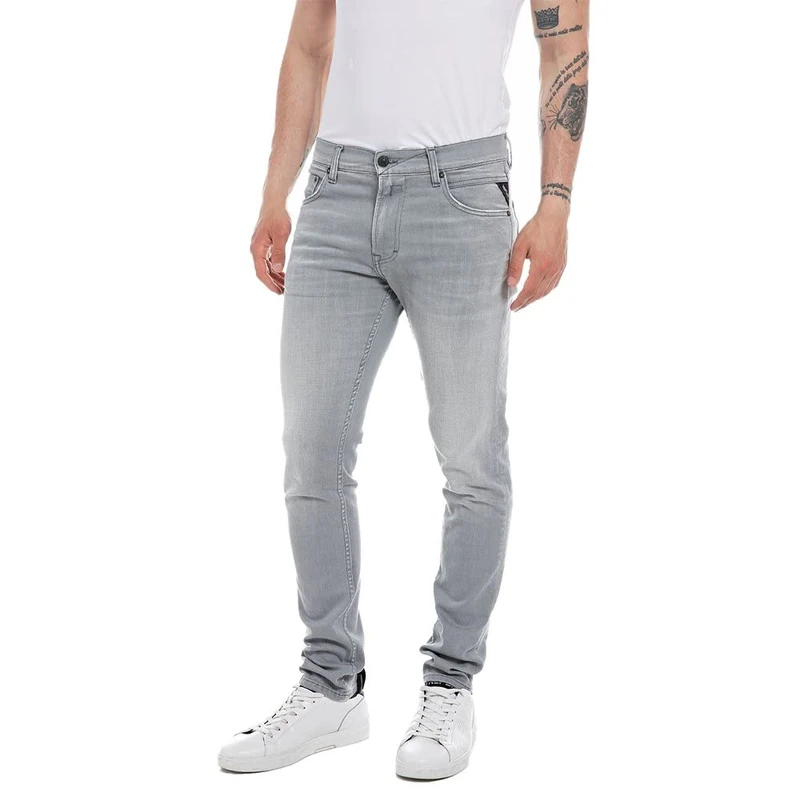 REPLAY Herren Jeans Mickym Slim-Fit, Light Grey 095 (Grau), 33W / 30L - Image 1