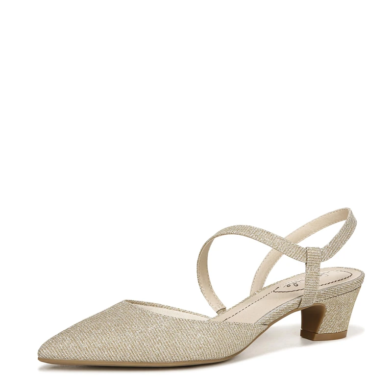 LifeStride Women's Minimalist Pump, Light Gold Shimmer, 4.5 UK