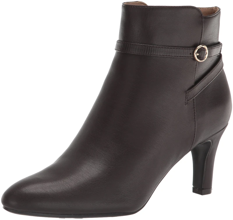 Lifestride Women's Guild Ankle Boot, Dark Chocolate, 10 Wide