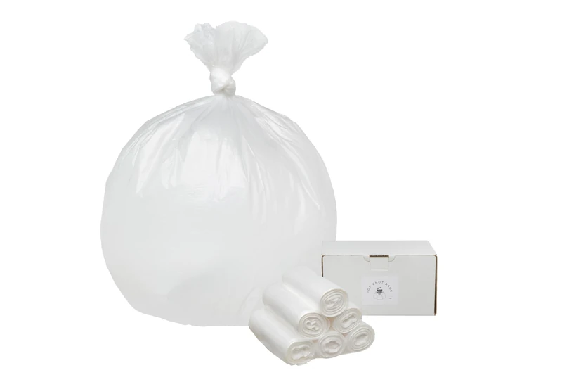 Top Knot Bags 33 Gallon Garbage Trash Bag 33X40 Clear 150 Count Can Liner Bulk 30 31 32 34 35 Made in USA