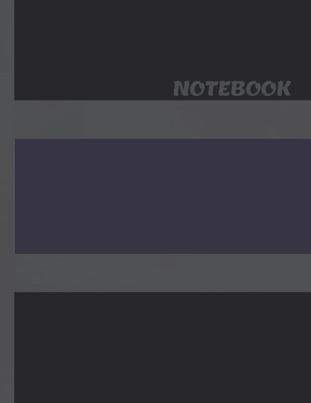 Notebook: Black, Gray, Purple Lovers Lined Composition Notebook For School, Office or Workplace Writing Journaling