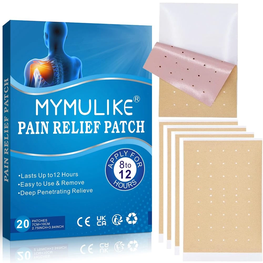 20Pcs Pain Relief Patches, Heat Patches for Pain Relief Fast-Acting Patches Long Lasting Relief of Pains for Knee, Back, Neck, Shoulder Pain and Muscle Soreness Knee Pain Relief Patch