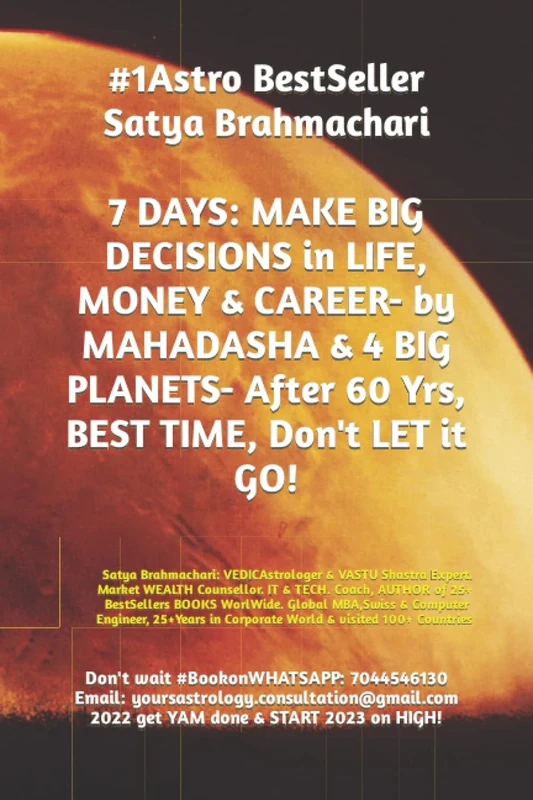7 DAYS Make BIG DECISIONS in LIFE, MONEY & CAREER : by MAHADASHA SCIENCE & 4 BIG PLANETS MOVE: After 60 Yrs, BEST TIME has come, don't Let it Go! (1)