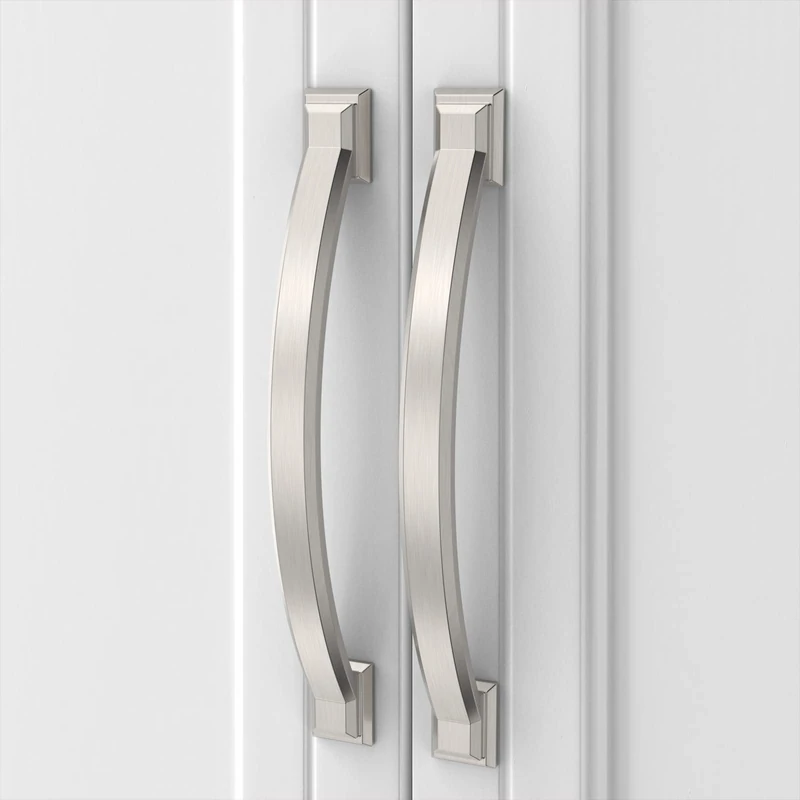 Asidrama 25 Pack 5 Inch(128mm) Brushed Satin Nickel Kitchen Cabinet Handles, Cabinet Pulls Kitchen Cabinet Hardware for Cupboard Drawer Pulls