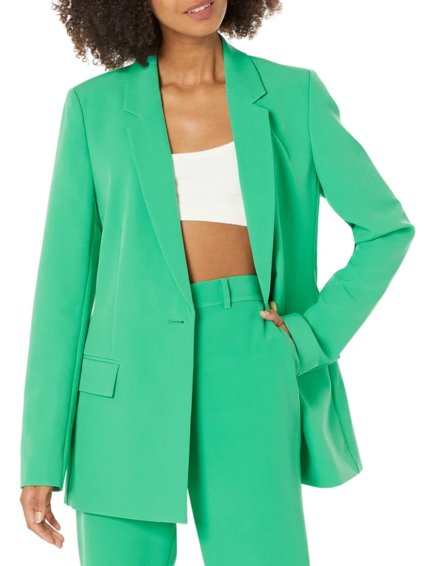 The Drop Women's Blake Long Blazer, Jade, XXL Plus
