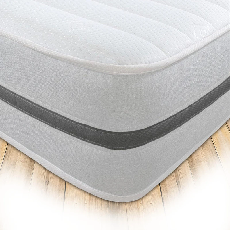 Starlight Beds Aurora Cloud, Shorty Pocket Sprung Memory Foam Mattress. Premium Value Shorty Pocket Mattress. Medium Firmness, 9 Inch Deep. (White/Grey)(2ft6 x 5ft9)
