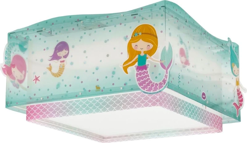 Dalber Children's Mermaids Ceiling Light - Turquoise