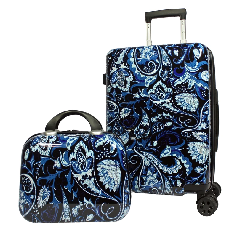 World Traveler Seasons Hardside 2 Piece Cabin Luggage Set, Paisley Pattern., One Size, Seasons Hardside 2 Piece Carry-on Set