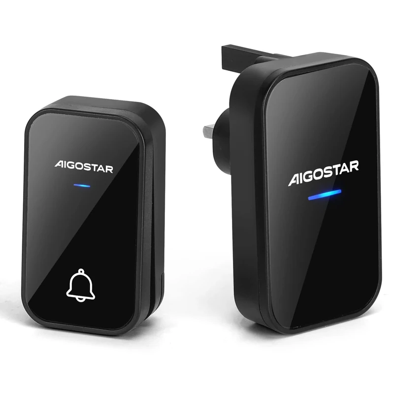 Aigostar Wireless Doorbell - Self-Powered, 500ft Range, 36 Chimes