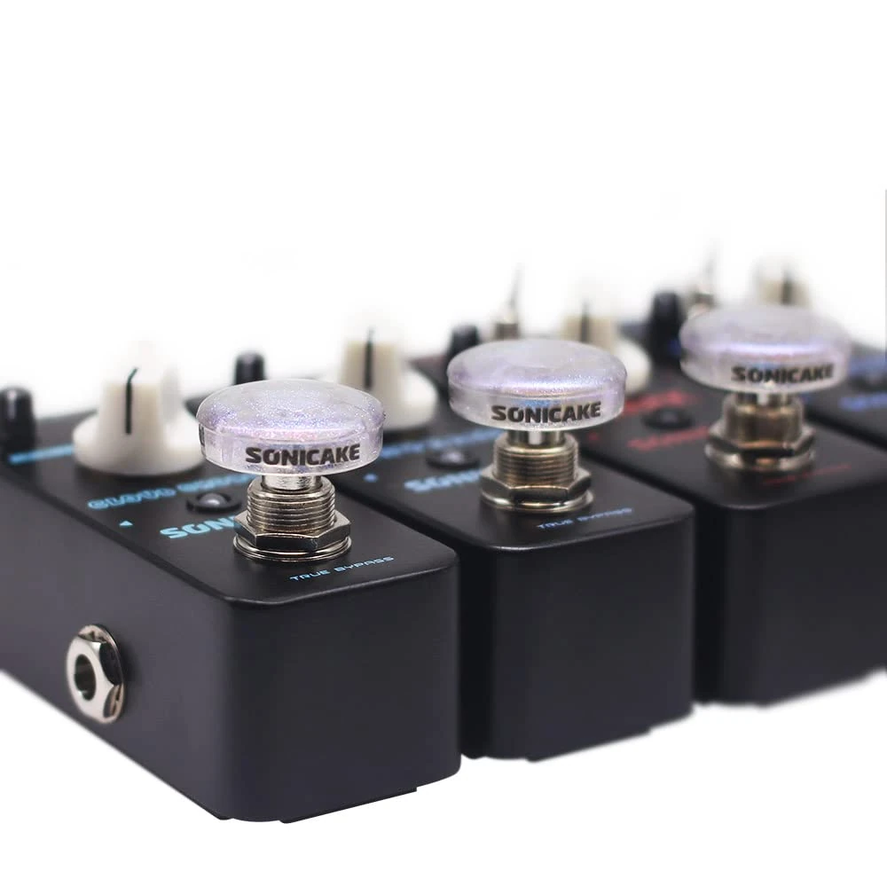 SONICAKE 20PCS Footswitch Toppers Transparent Clear for Guitar Effects Pedal 10mm