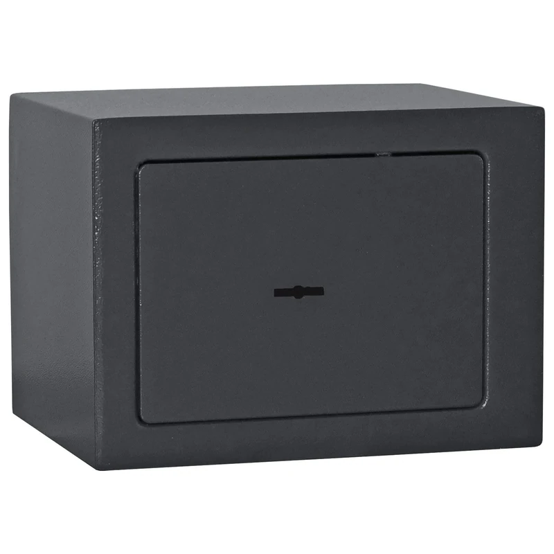 Rottner Furniture Safe Jupiter 1, Double-Bitted Lock, Anthracite, WxHxD 23x17x17 cm, including Mounting Material, Felt Insert