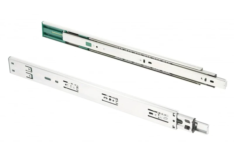 GTV - Drawer Runners H45 Versalite Plus+, Ball Guide with Damping, H = 45 mm, Sledge min Soft-Close Mechanism, Load Capacity 40 kg, Easy and Quick Installation