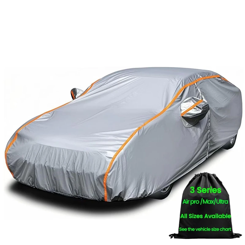 Car Cover Waterproof All Weather - Outdoor Full Cover for Automobiles Waterproof Car Covers (Sedan 3(194" to 208"))